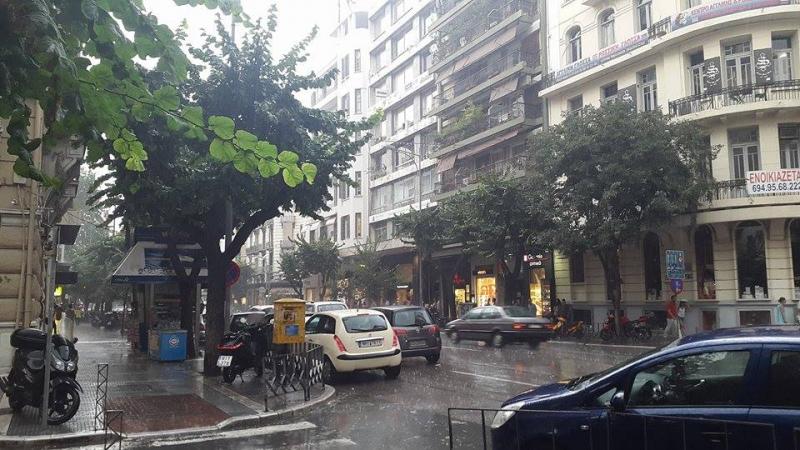 Χαμός  στην Θεσσαλονίκη με την βροχή