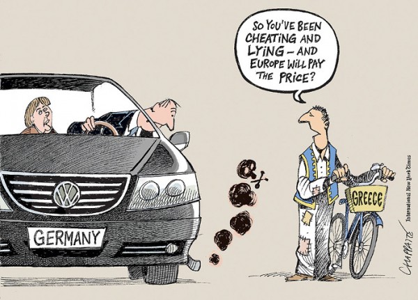 Η Ελλάδα ειρωνεύεται την Μέρκελ για την VW