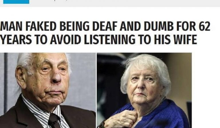 Έκανε τον κουφό 62 χρόνια για να μην ακούει τη γυναίκα του!
