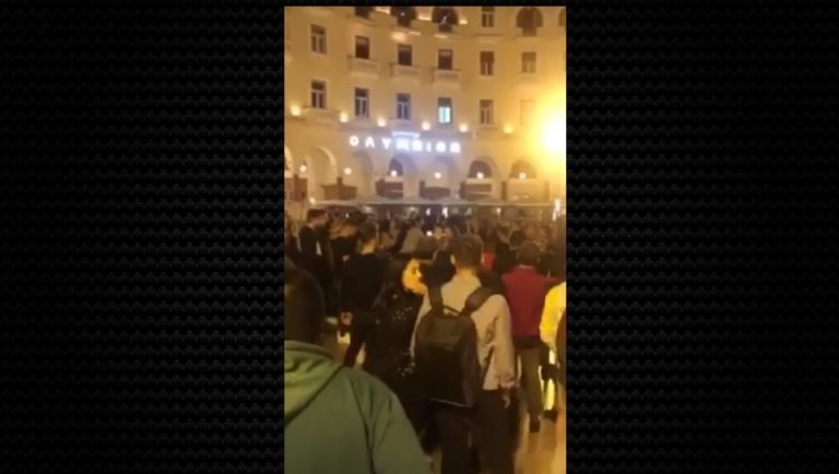 Συνωστισμός στη Θεσσαλονίκη (video)