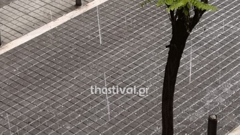 Βροχή το χαλάζι στη Θεσσαλονίκη!