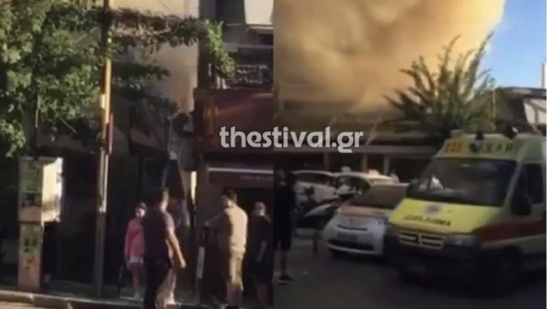 Θεσσαλονίκη: Φωτιά σε γνωστό εστιατόριο της Πολίχνης (video)