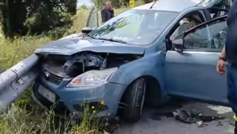 Σοκαριστικό τροχαίο δυστύχημα στο Βόλο (video)