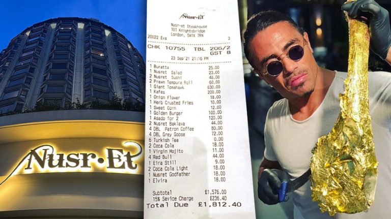 «Salt Bae»: Πλήρωσαν 161.000 ευρώ για τις «χρυσές» μπριζόλες του Νουσρέτ