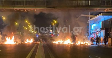 Θεσσαλονίκη: Ρομά καίνε λάστιχα στη Χαλκηδόνα