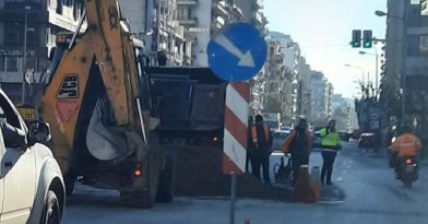 Θεσσαλονίκη: Τρύπα έκοψε στα δύο την Εγνατία