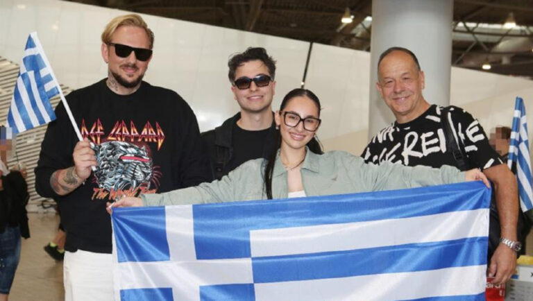 Eurovision 2025: Η Klavdia αναχώρησε για τη Βασιλεία με τη γαλανόλευκη σημαία