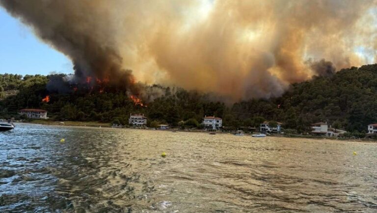 Φωτιά σε δασική έκταση στη Βουρβουρού Χαλκιδικής