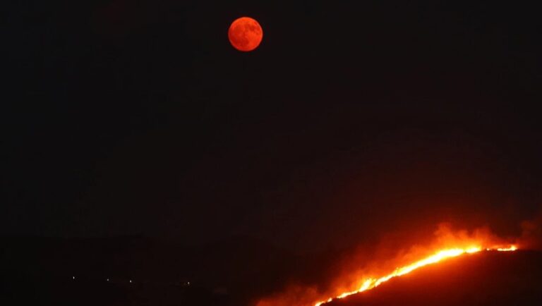 Φωτιά στην Κερατέα: Δύσκολη νύχτα με ανέμους και νεκρό
